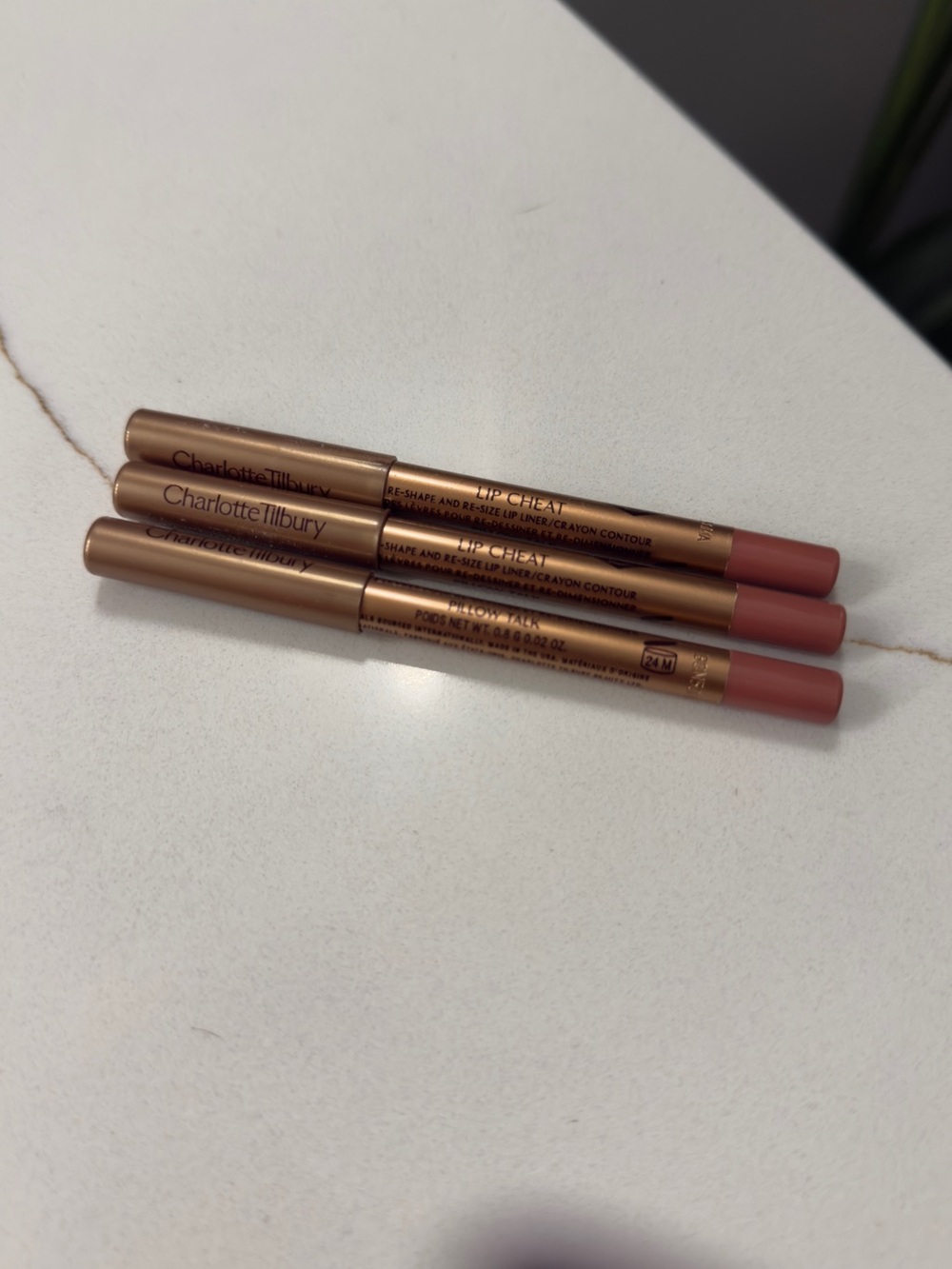 Charlotte Tilbury Lip Liner Pencil Bundle of 3 - Pillow Talk